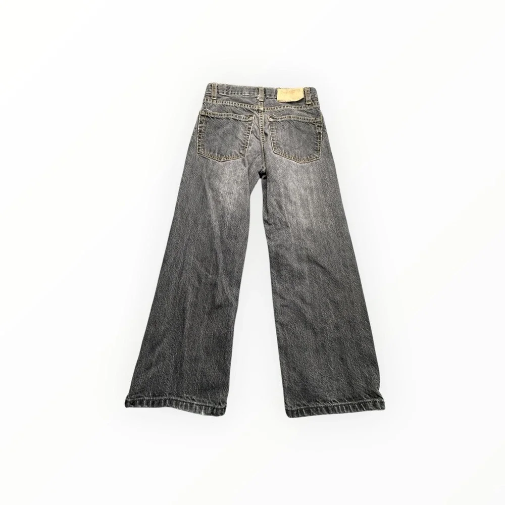 OshKosh Jeans Kids‎ Size 6 Black Faded Regular Fit Distressed Straight Leg Denim